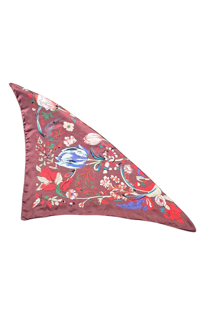 MARCUS ADLER Floral Satin Scarf, Alternate, color, 