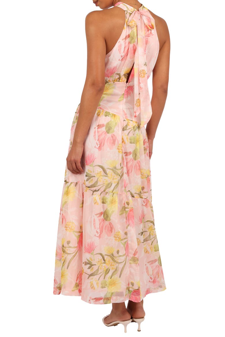Eden Floral Halter Maxi Dress, Alternate, color, ACACIA BLOSSOM
