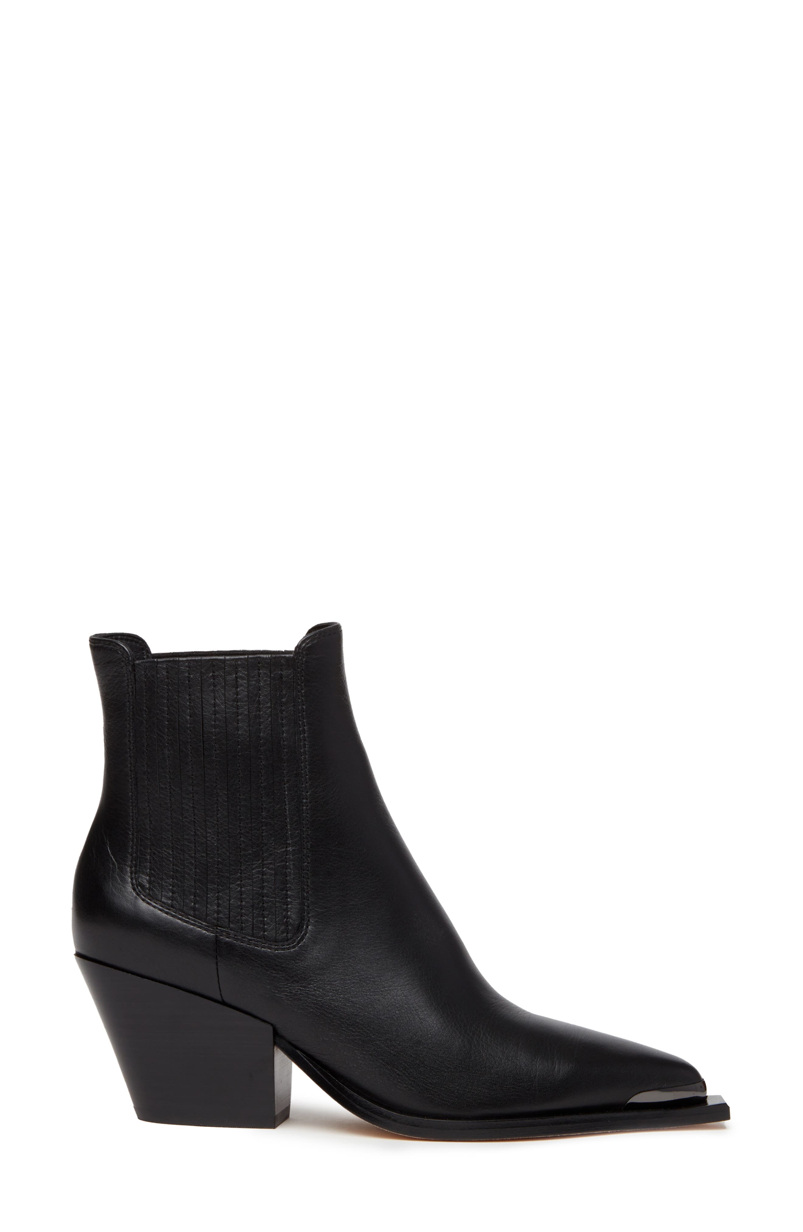 PAIGE Lyra Pointed Toe Chelsea Boot, Alternate, color, Black