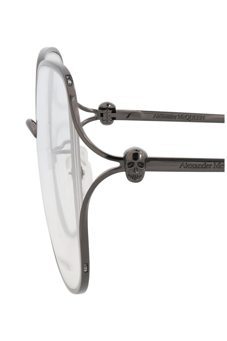 54mm Square Sunglasses, Alternate, color, RUTHENIUM TRANSPARENT