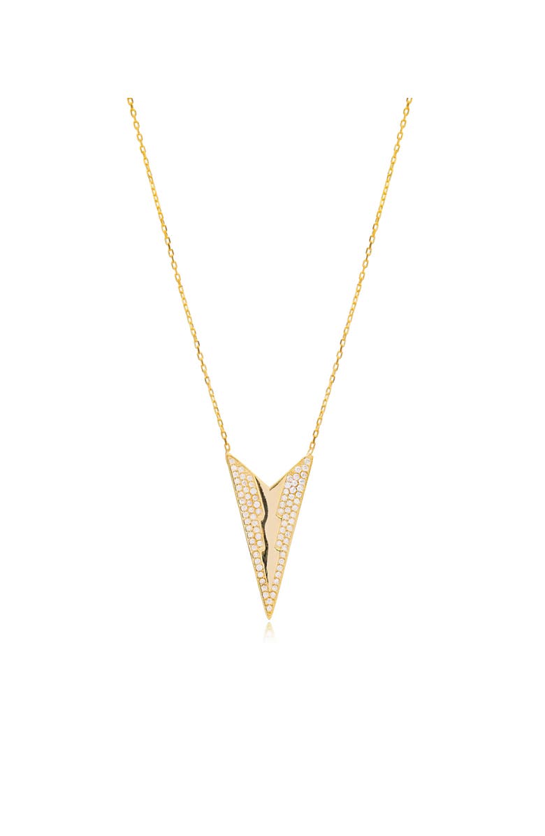 Mazin Jewels Broken Arrow Necklace, Main, color, Gold