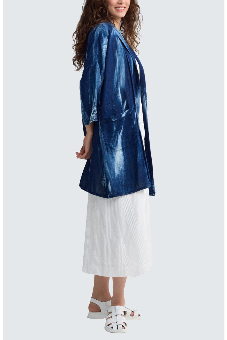 Monroe Batik-effect Long Jacket, Alternate, color, Candy Sky