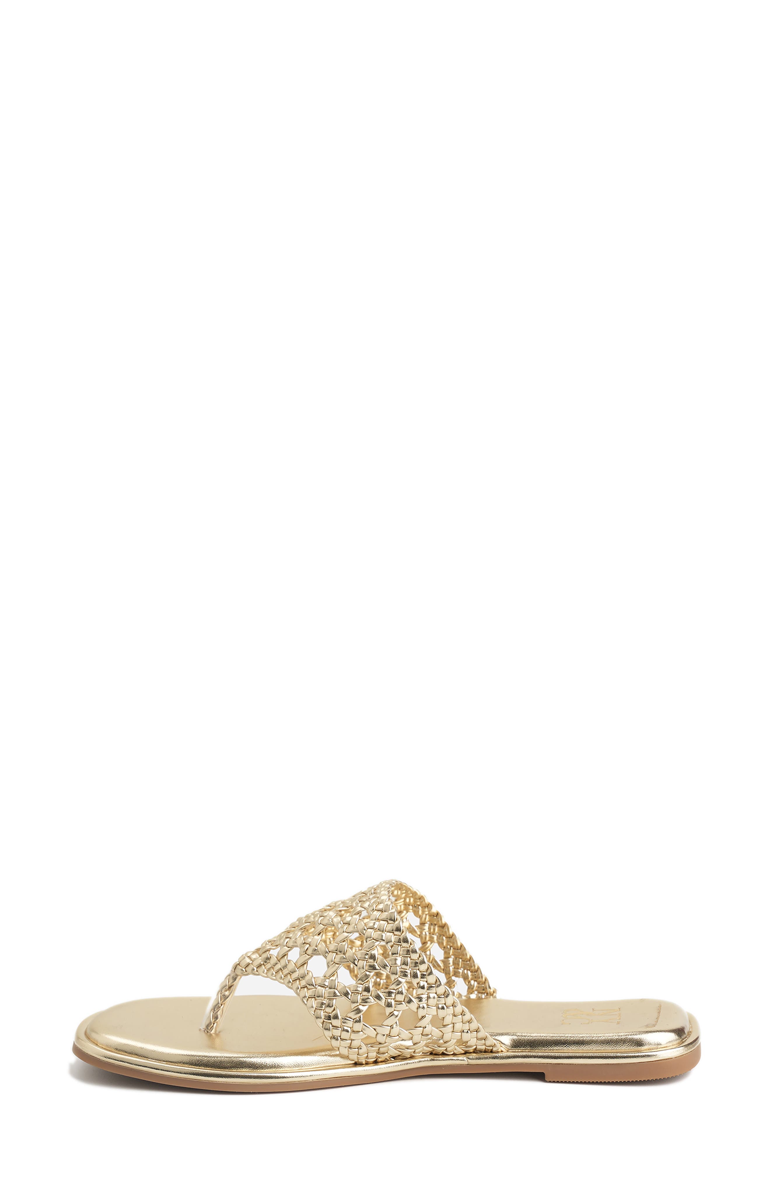 Phillipa Woven Slide Sandal, Alternate, color, GOLD