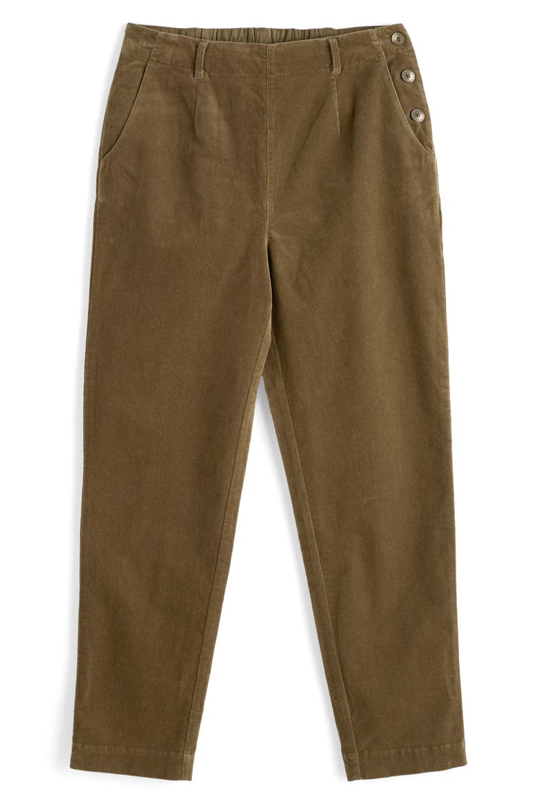 Crackington Sailor Button Crop Pull-On Pants, Alternate, color, LAUREL