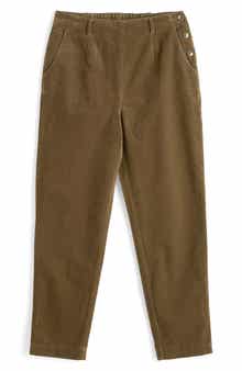 Seasalt Cornwall Crackington Sailor Button Crop Pull-On Pants