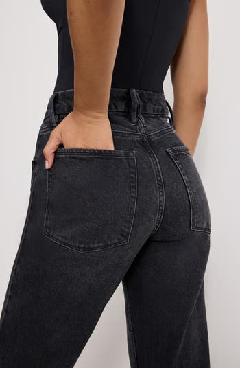 Good Icon Crystal Embellished Cutout Straight Leg Jeans