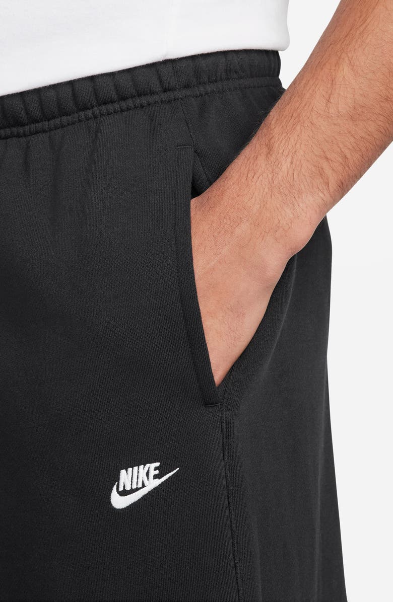 Nike Club Fleece Oversize Pants, Alternate, color, Black/ Black/ White