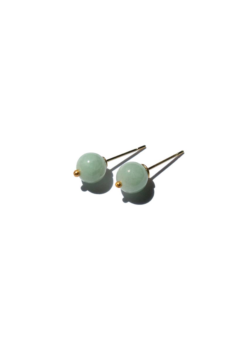 seree Mira Jadeite sphere studs, Alternate, color, 