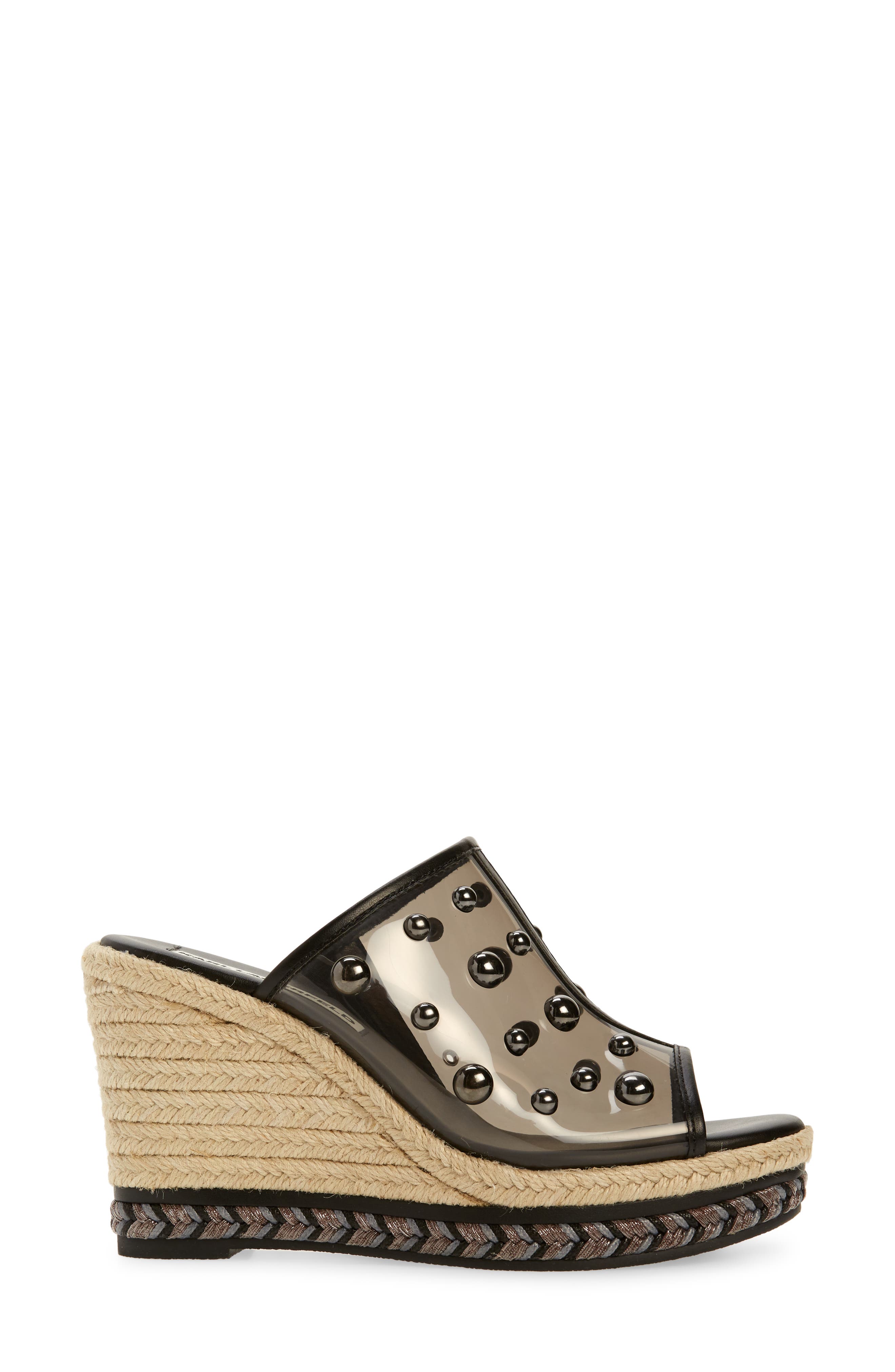 KARL LAGERFELD PARIS Carita Wedge Sandal, Alternate, color, 