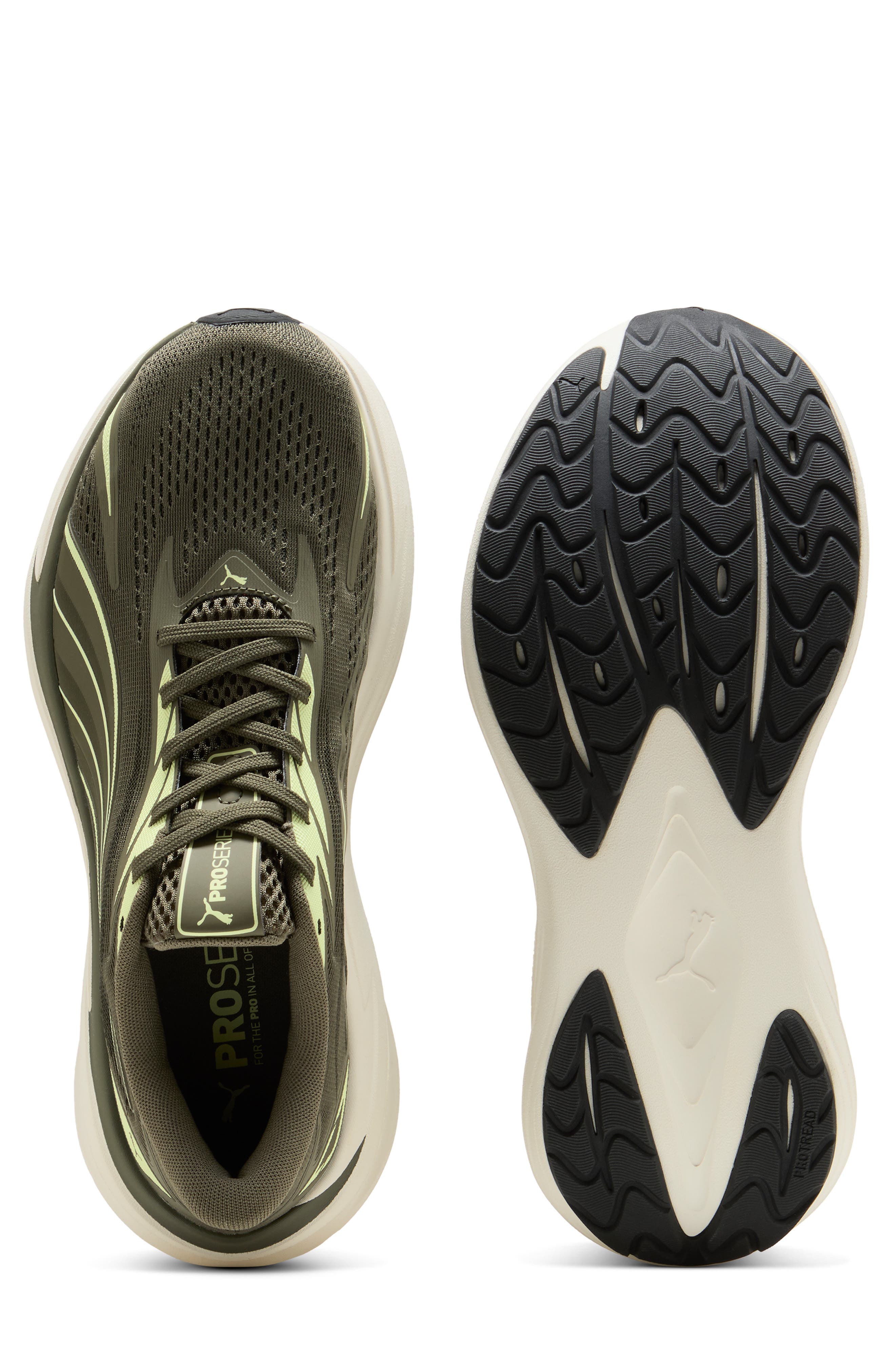 PUMA Maxima Pro Running Sneaker, Alternate, color, Loden Green/ Apple Spritz