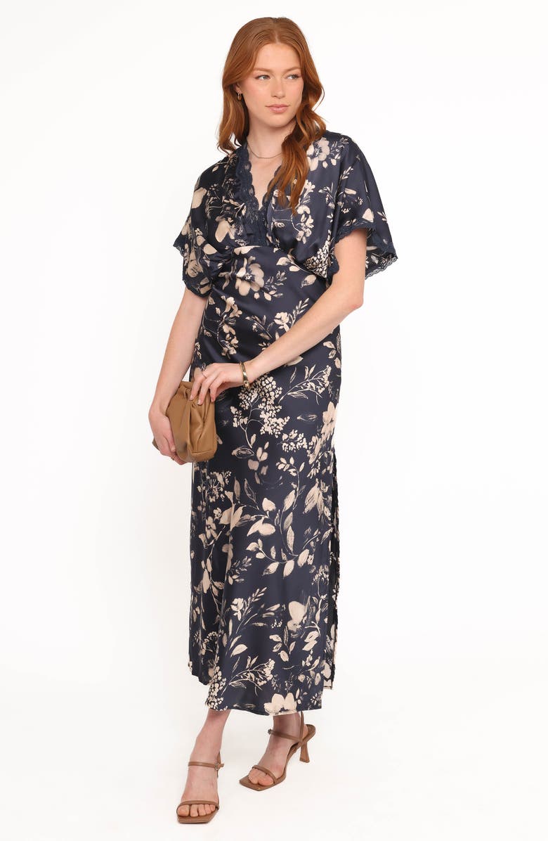 Petal & Pup Laurent Floral Dress, Alternate, color, Black Cream Floral