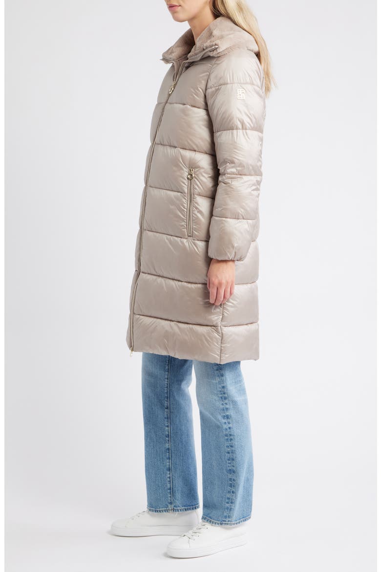 Missy Nylon Puffer Coat, Alternate, color, CHAMPAGNE