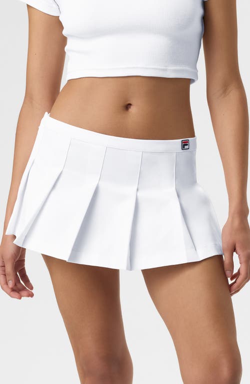 Fila X Hailey Pleated Miniskirt In White