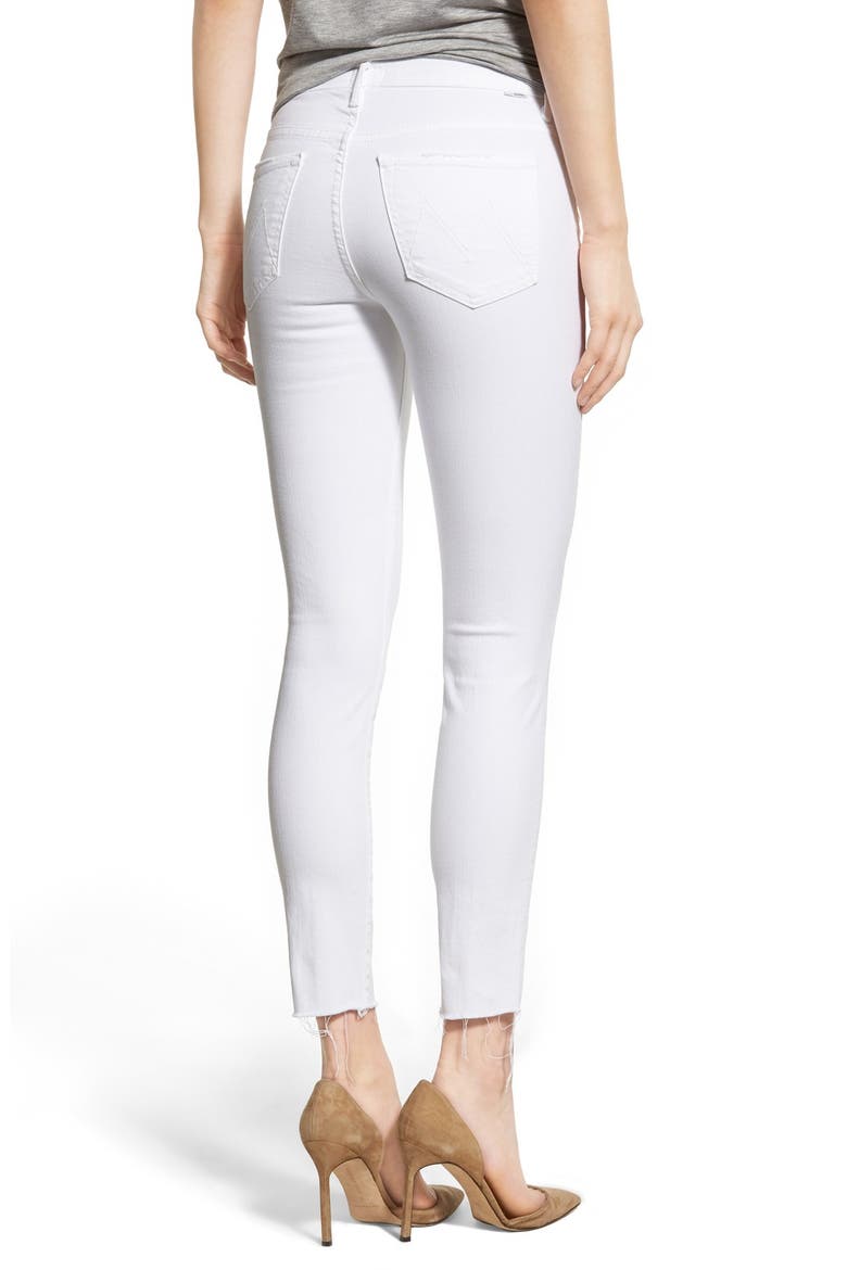 High Rise Fray Ankle Skinny Jeans, Alternate, color, STAYIN ALIVE