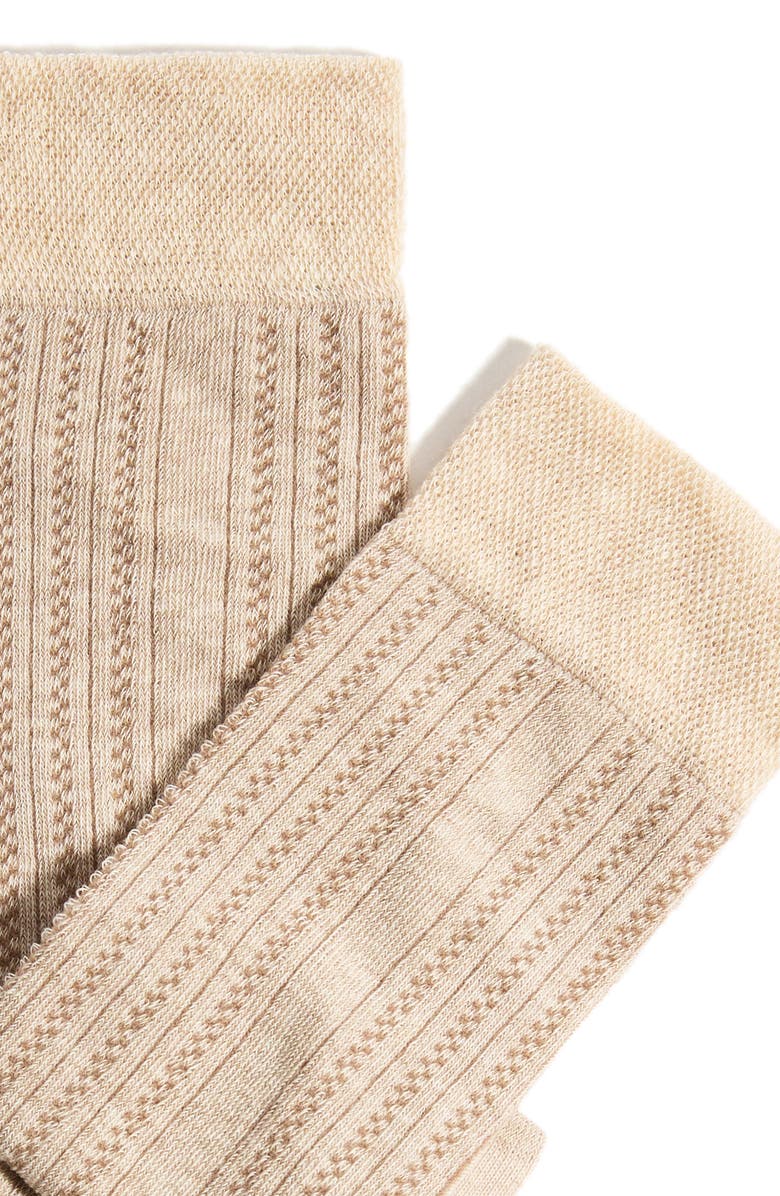 Stems Lola Cotton & Cashmere Comfort Crew Socks, Alternate, color, Cream