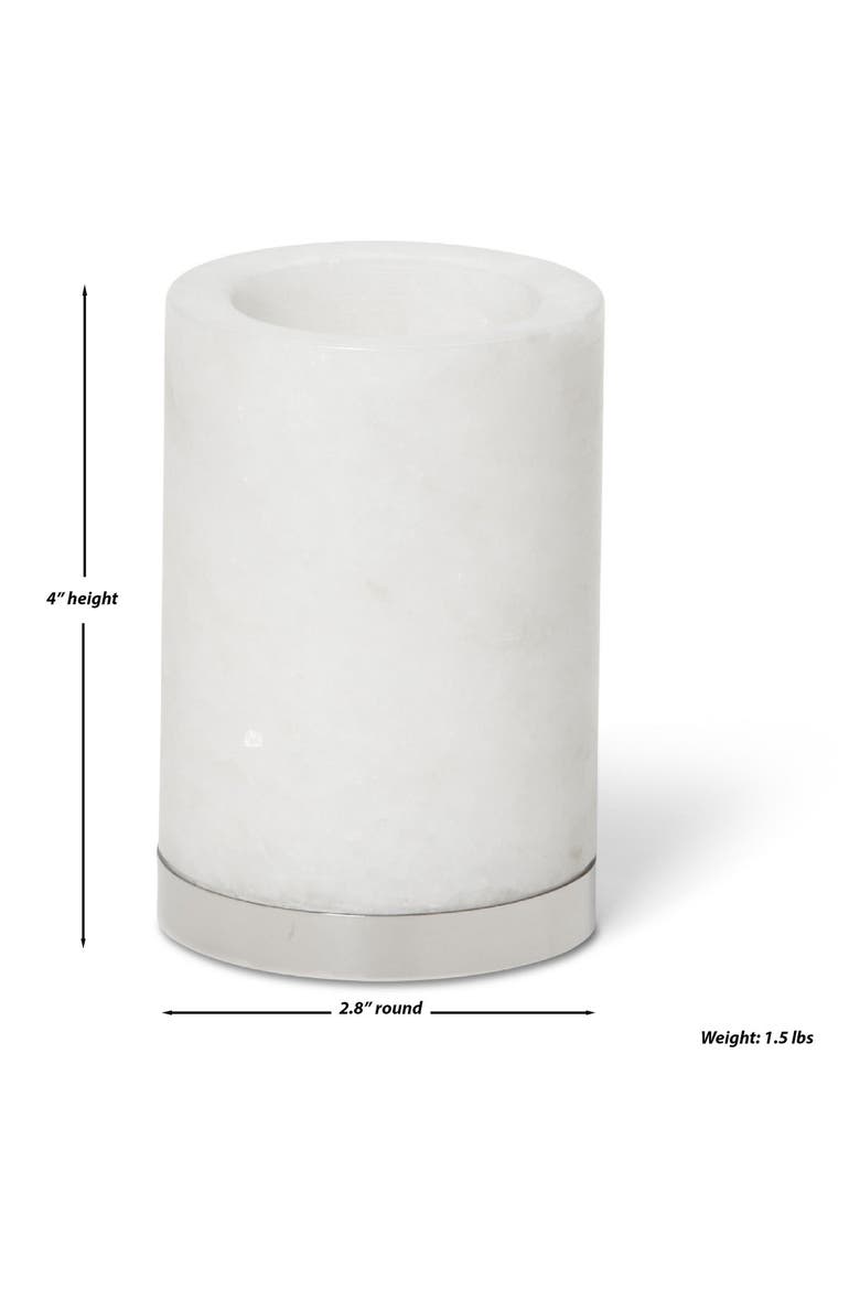 Roman Marble Pencil Cup, Alternate, color, WHITE