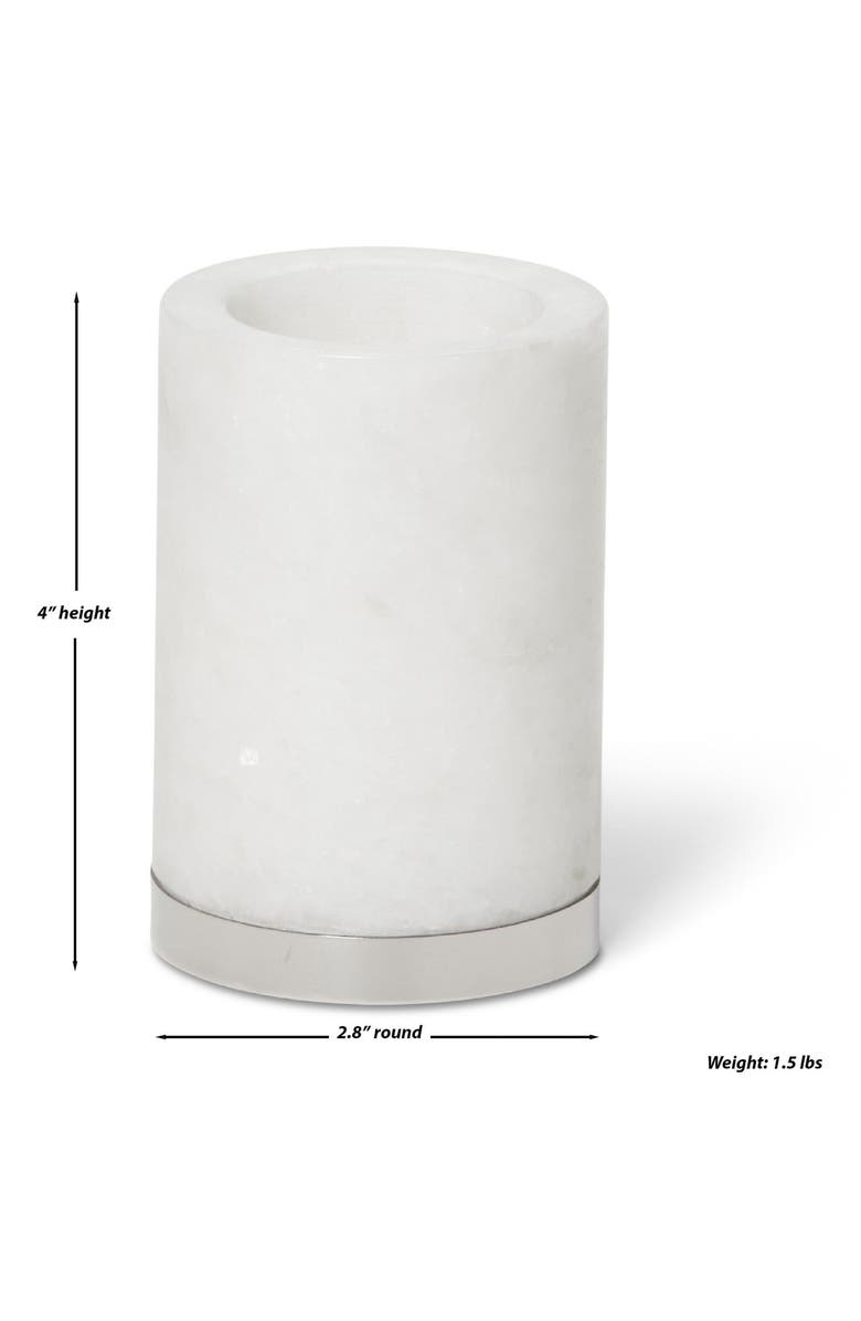ROSELLI TRADING COMPANY Roman Marble Pencil Cup, Alternate, color, White