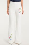 Cinq à Sept Kailyn Floral Embroidery Flare Pants