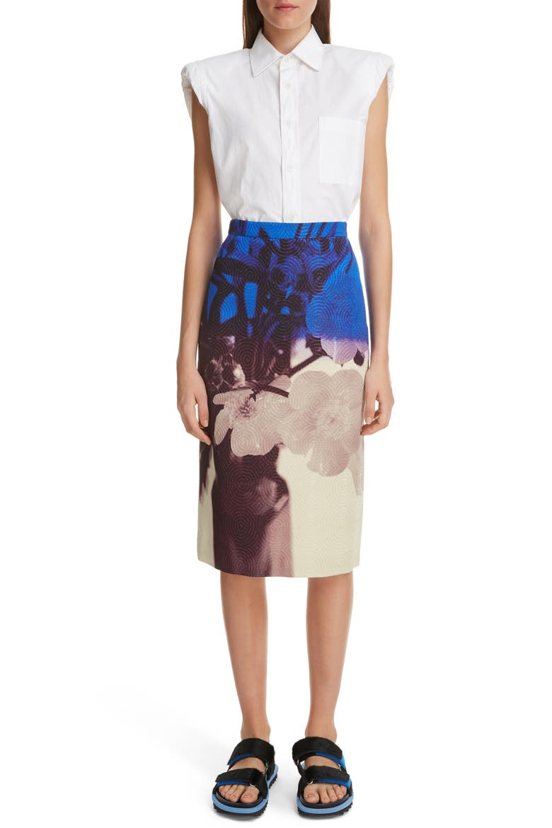 Santon Pencil Skirt, Alternate, color, 977-DES.C