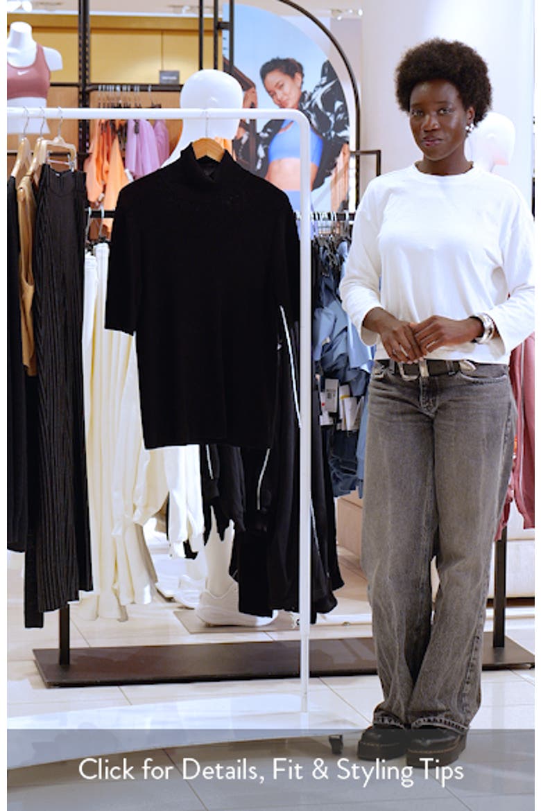 Short Sleeve Turtleneck Sweater video