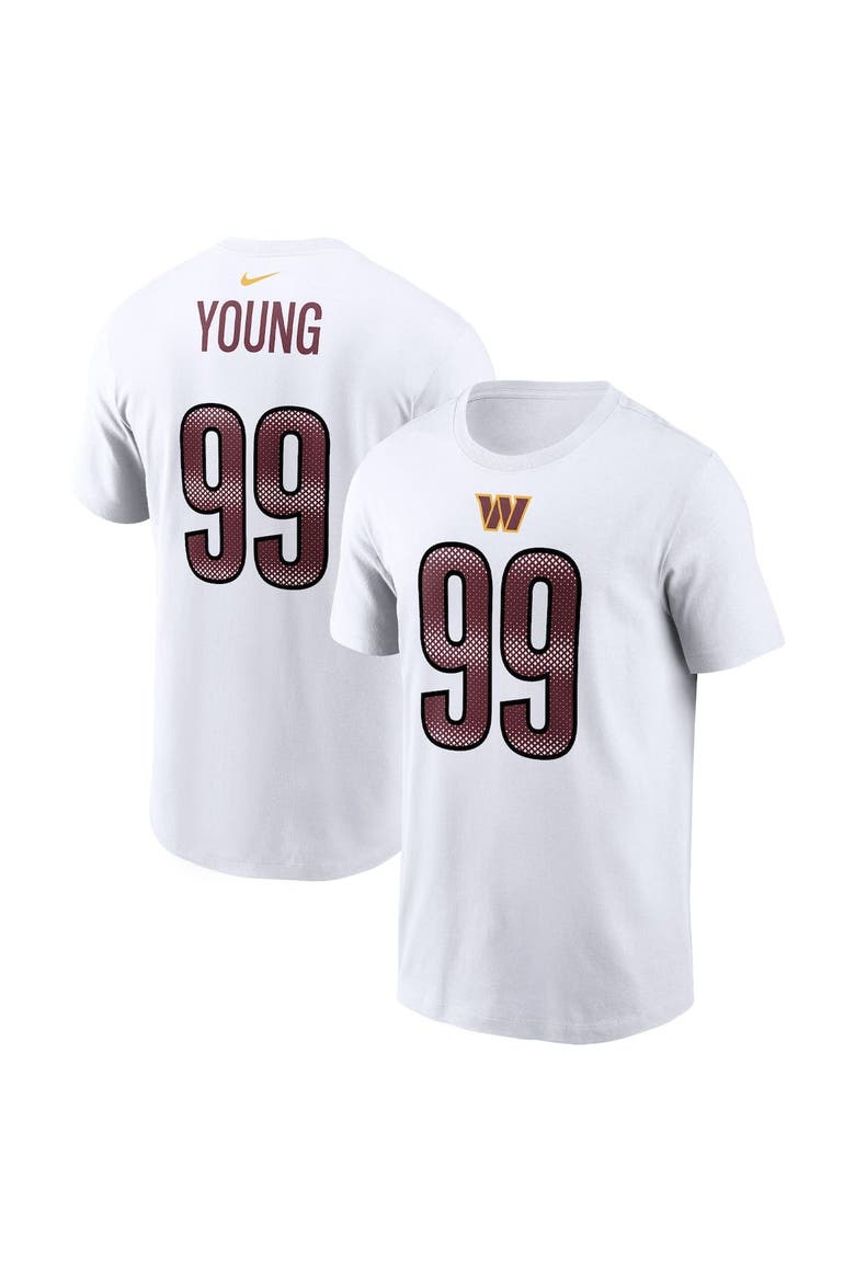 Men's Nike Chase Young White Washington Commanders Player Name & Number T-Shirt, Main, color, White