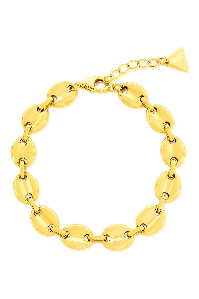Polished Mariner Chain Bracelet, Main, color, GOLD