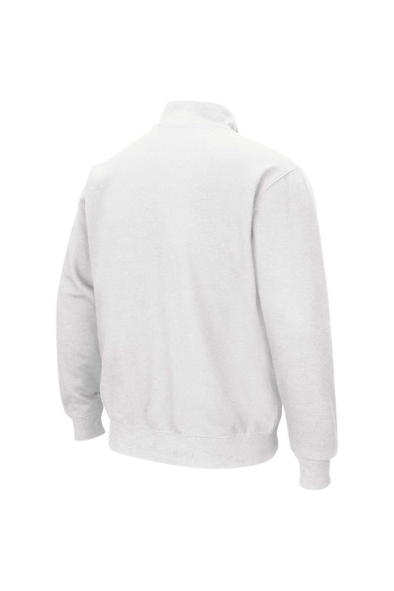 Men's Colosseum White Mississippi State Bulldogs Tortugas Logo Quarter-Zip Jacket, Alternate, color, White