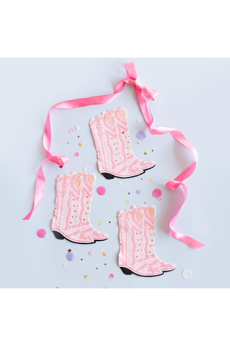 Pony Tales Pink Boot Napkin Large Napkins, Alternate, color, Assorted Pre-Pack