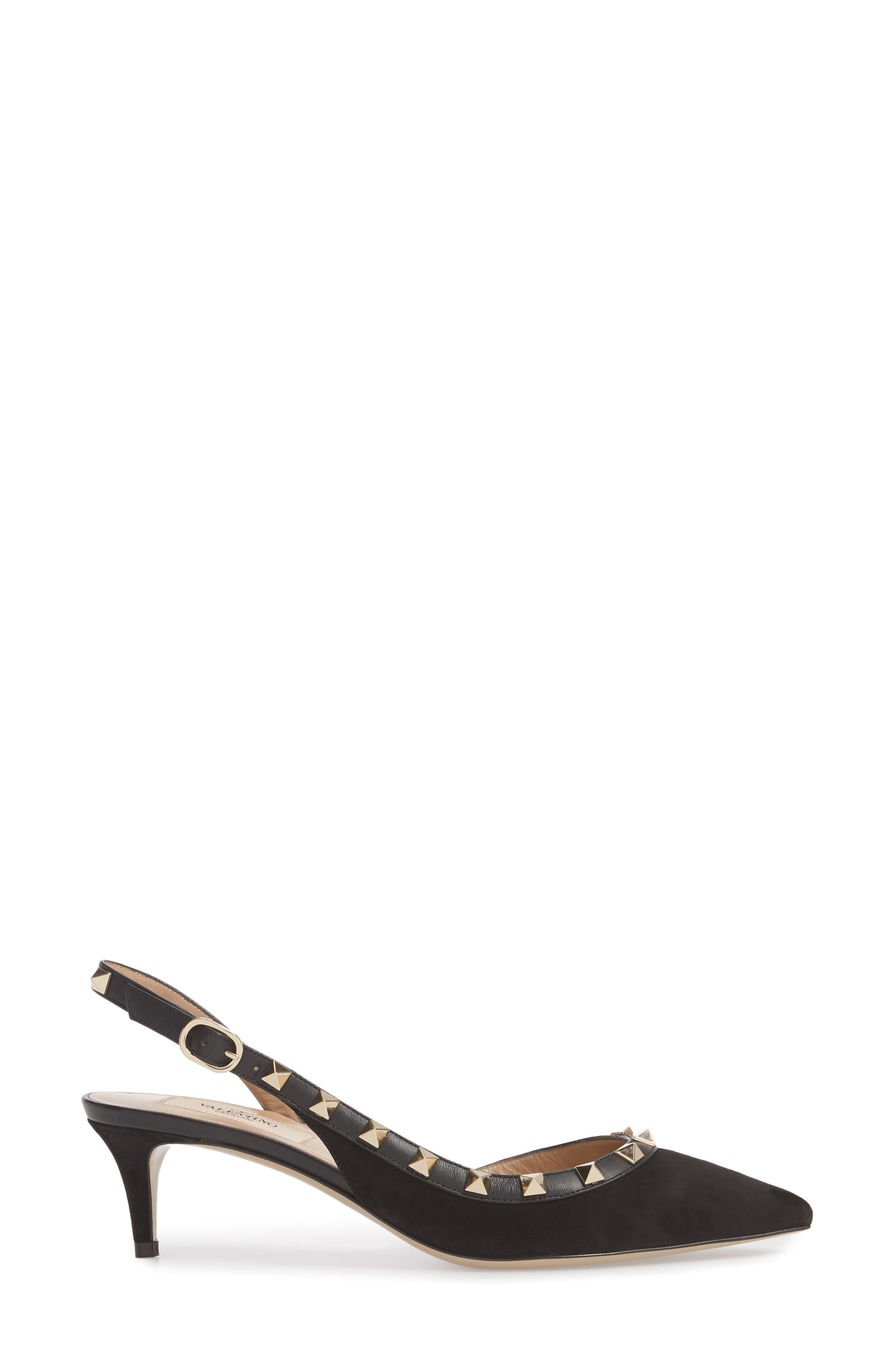 Valentino Garavani Rockstud Slingback Pump, Alternate, color, 