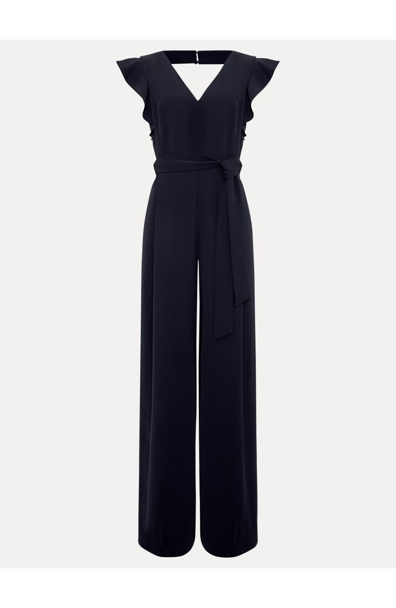 Phase Eight Kallie Frill V-Neck Jumpsuit, Alternate, color, Navy