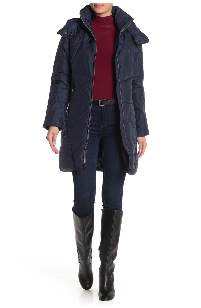 Cole Haan Padded Stitch Puffer Jacket, Main, color, Navy