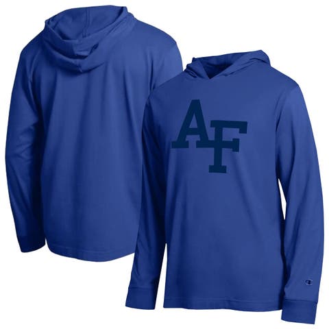 Men's Champion Royal Air Force Falcons Tonal All-Star Long Sleeve Hooded T-Shirt