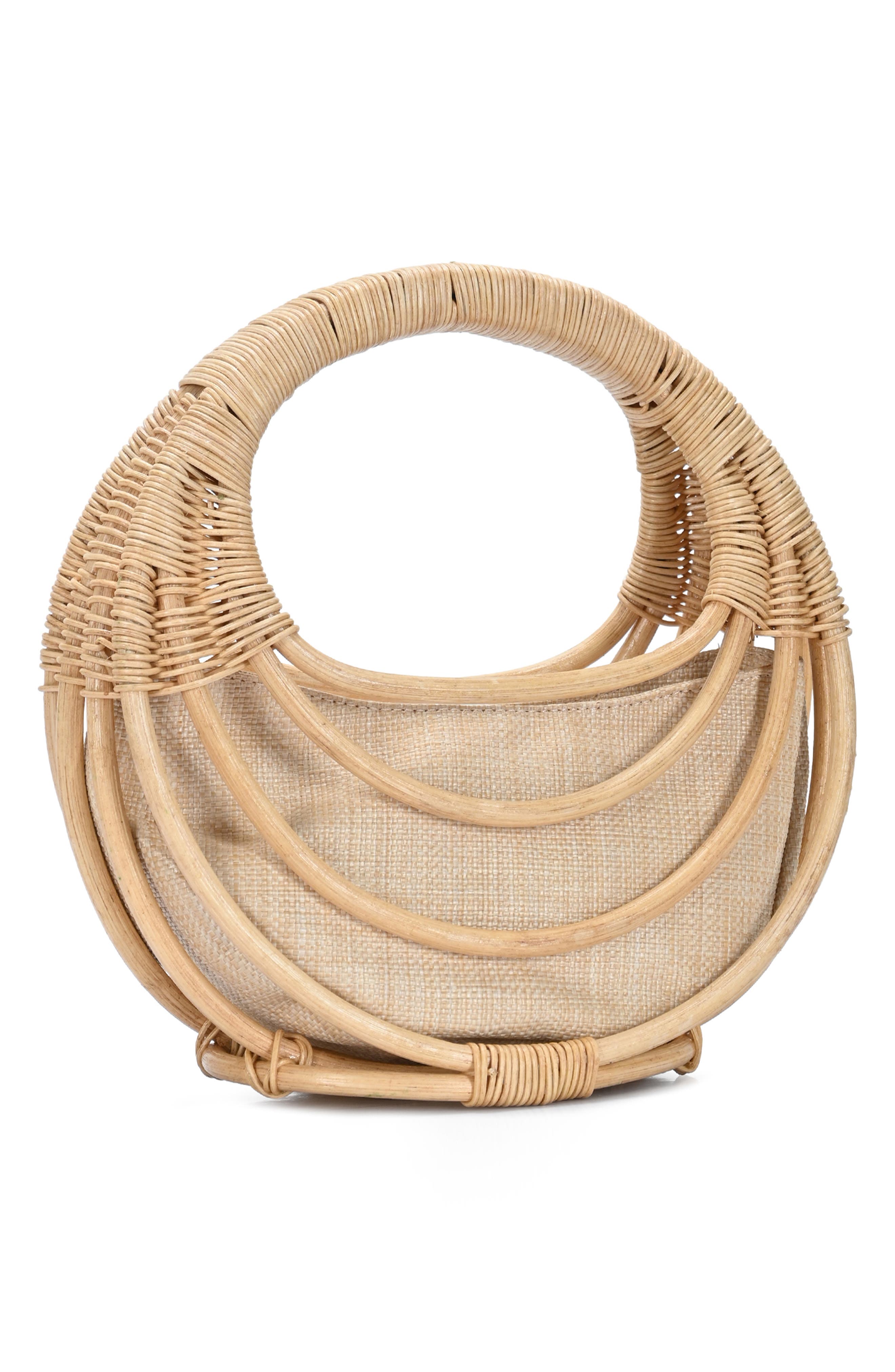 Wicker Structured Handheld Bag, Alternate, color, NATURAL