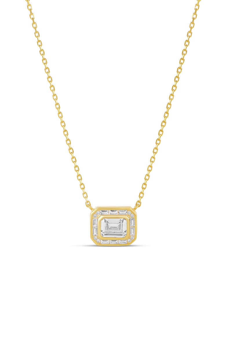 Statement Cubic Zirconia Pendant Necklace, Main, color, GOLD