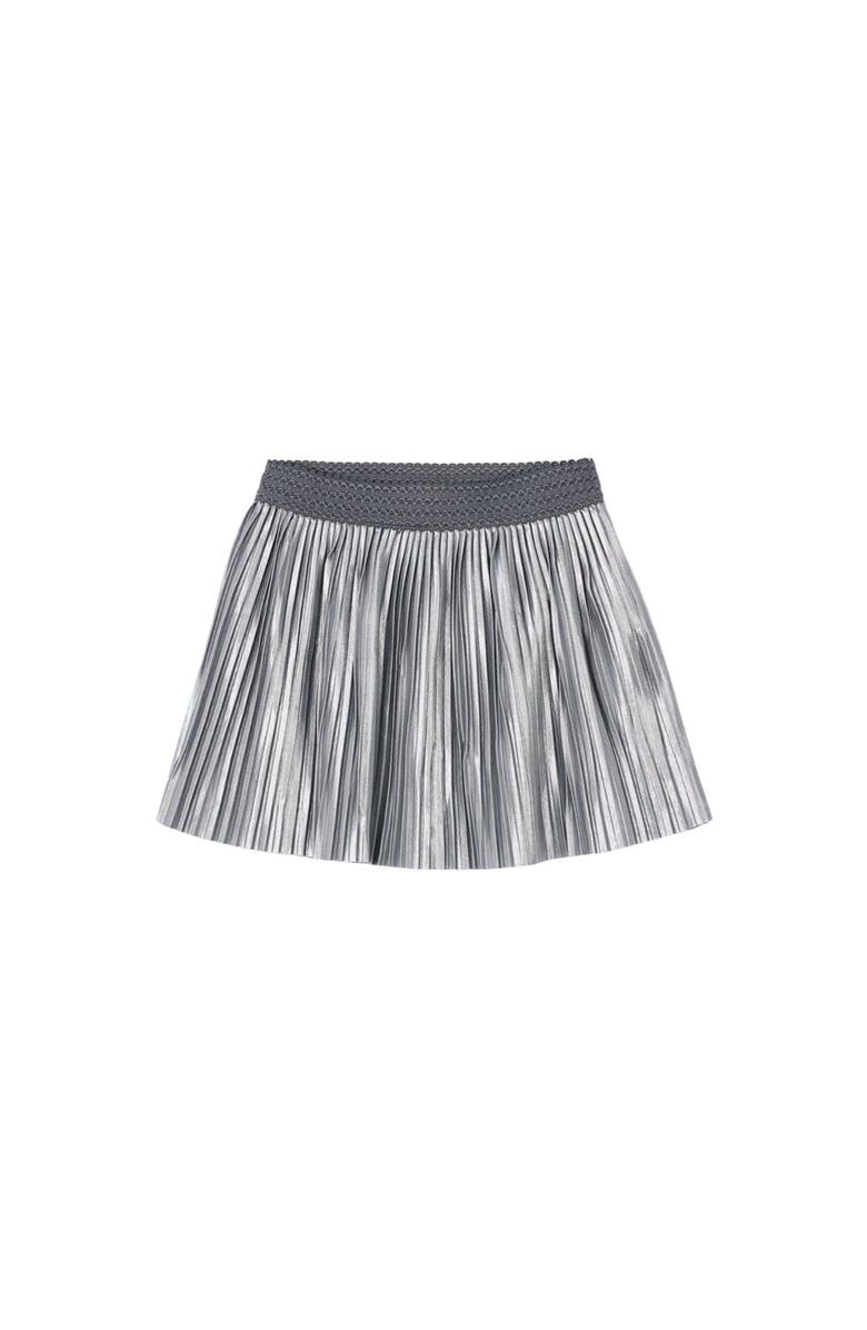 Mayoral Pleated Skirt, Main, color, Metallic Silver
