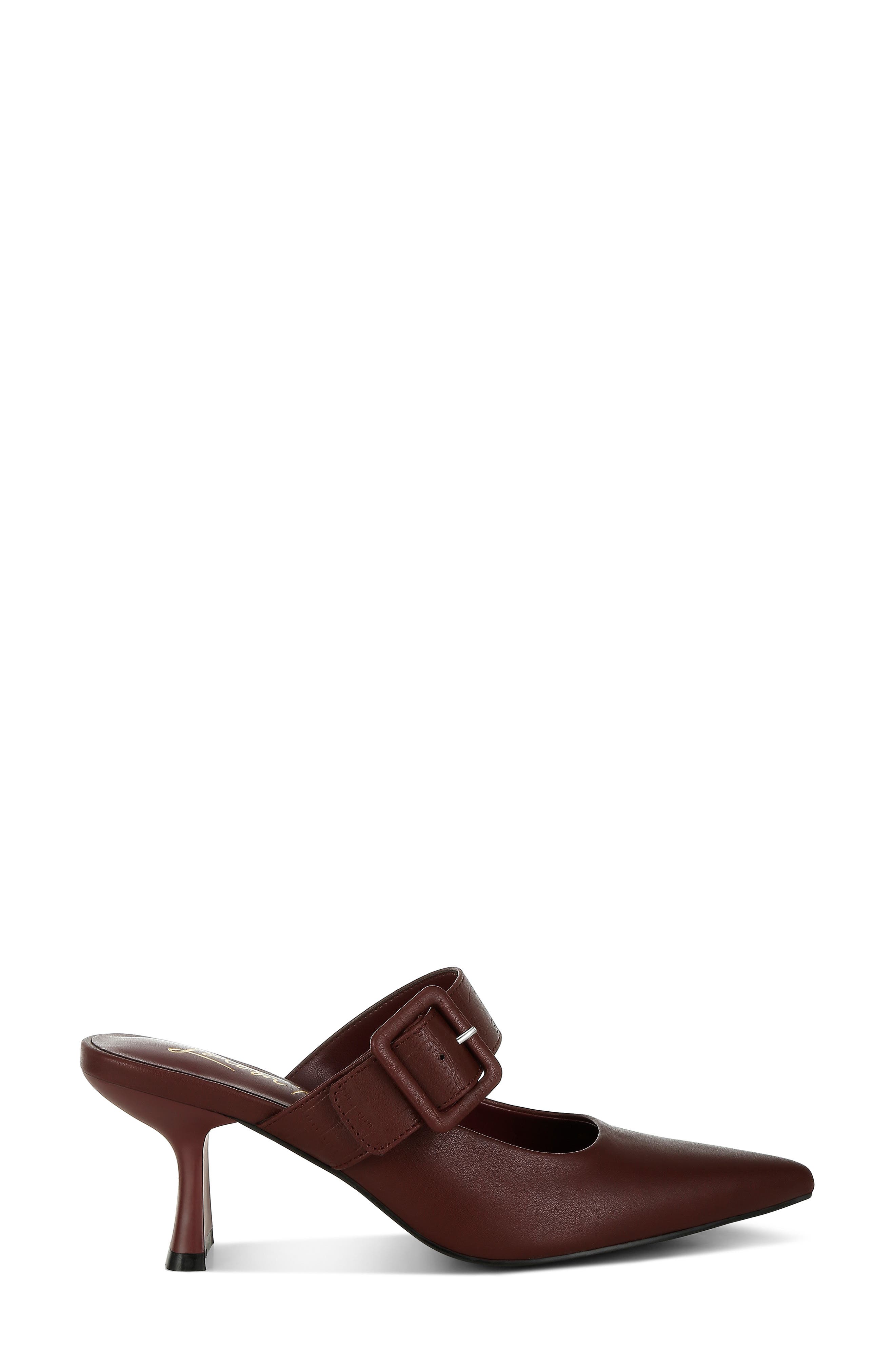 Pointed Toe Mule, Alternate, color, BURGUNDY
