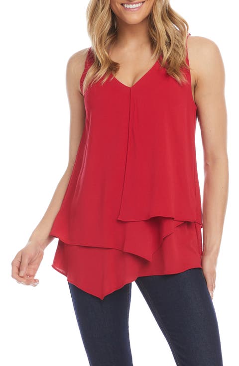 V-Neck Layered Asymmetrical Tank