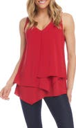 Karen Kane V-Neck Layered Asymmetrical Tank