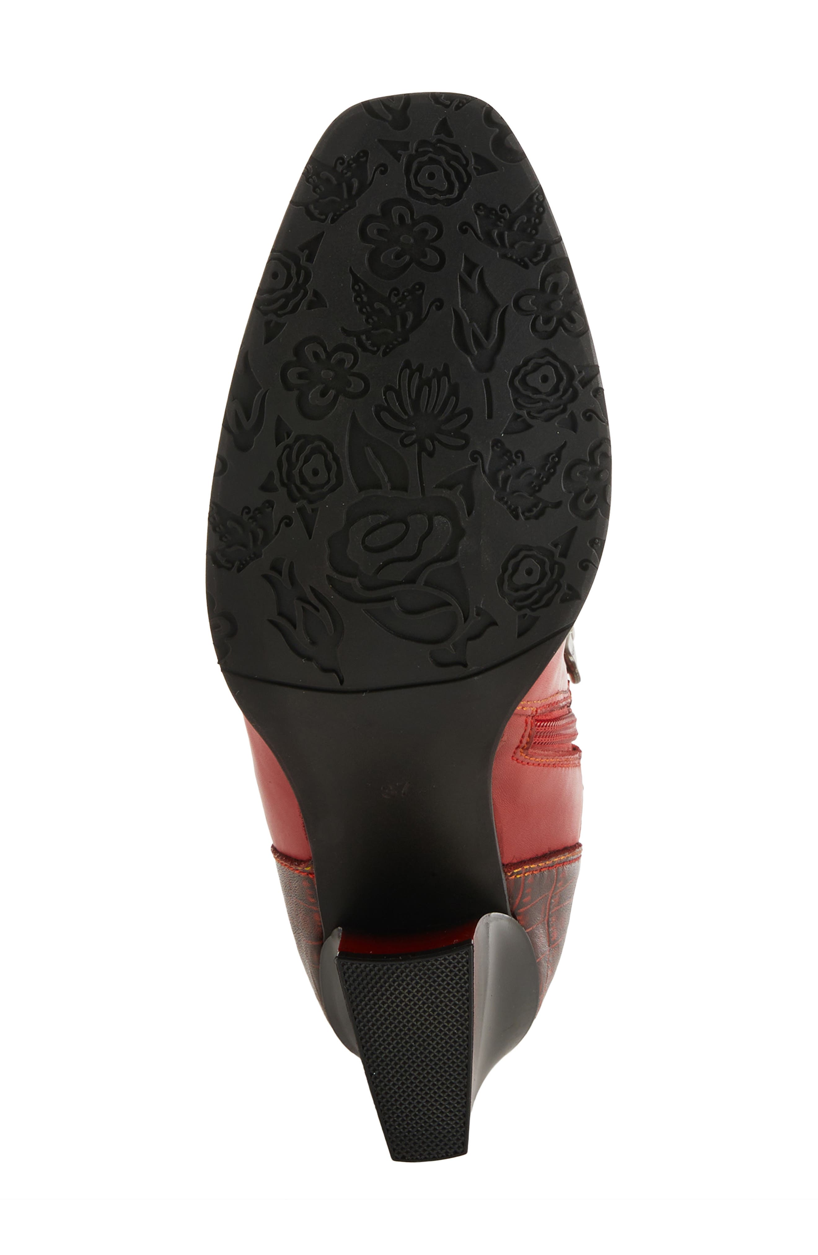 Spring Step Happytime Western Bootie, Alternate, color, Red Multi