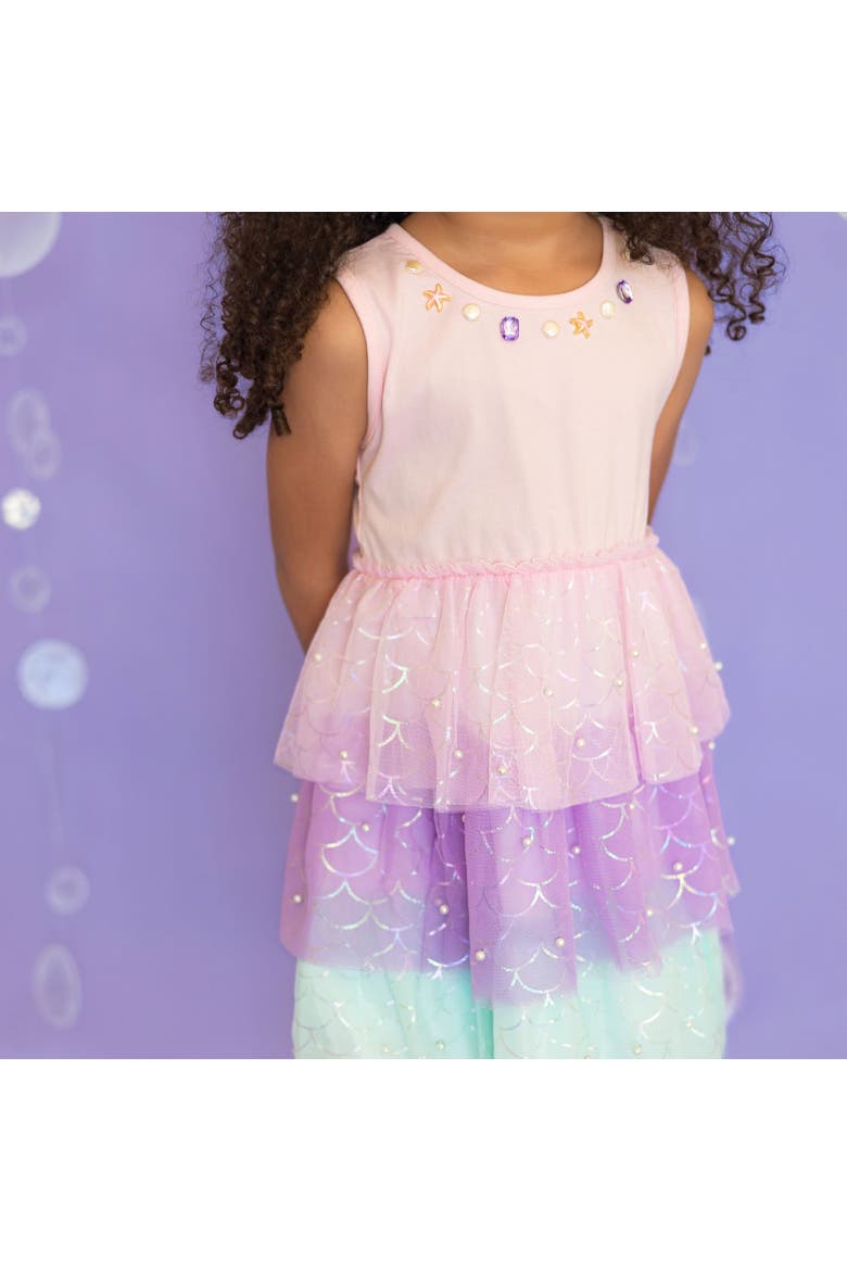 Mermaid Pearl Tank Tutu Dress, Alternate, color, Multi