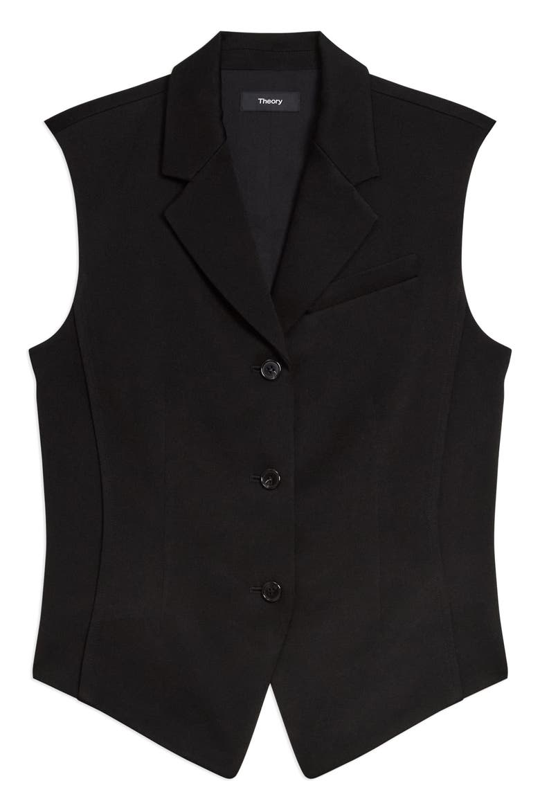 Satin Vest, Alternate, color, BLACK