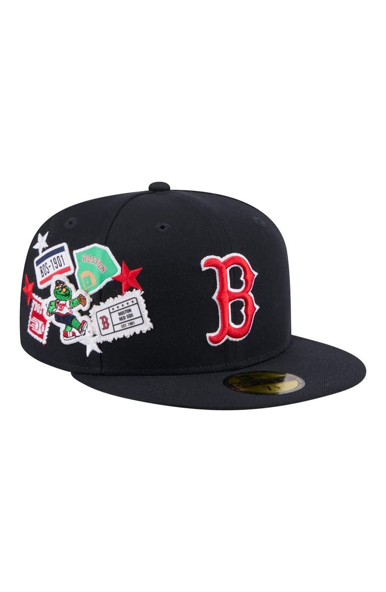 New Era Men's New Era Navy Boston Red Sox City Patch 59FIFTY Fitted Hat, Main, color, Navy