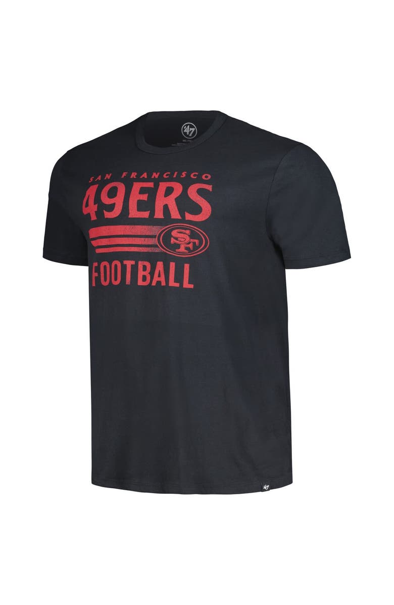 '47 Men's '47 Black San Francisco 49ers Rider Franklin T-Shirt, Alternate, color, 