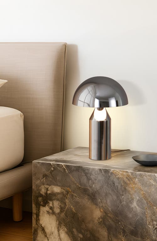 Brightech Venus 9.5" Modern Led Table Lamp With Dome Bowl Shade In Silver