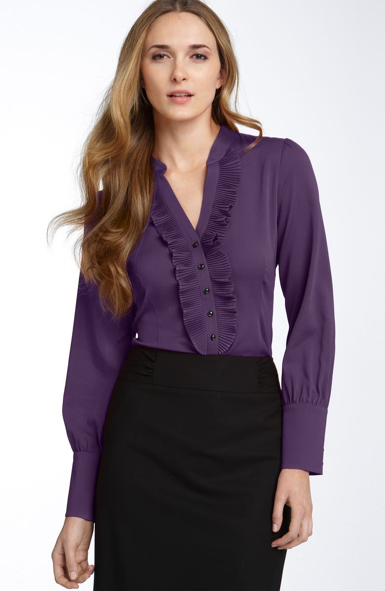 Classiques Entier<sup>®</sup> Ruffled Silk Blouse, Main, color,