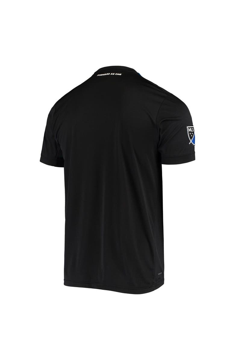 adidas Men's adidas Black San Jose Earthquakes 2020 Replica Blank Primary AEROREADY Jersey, Alternate, color, 