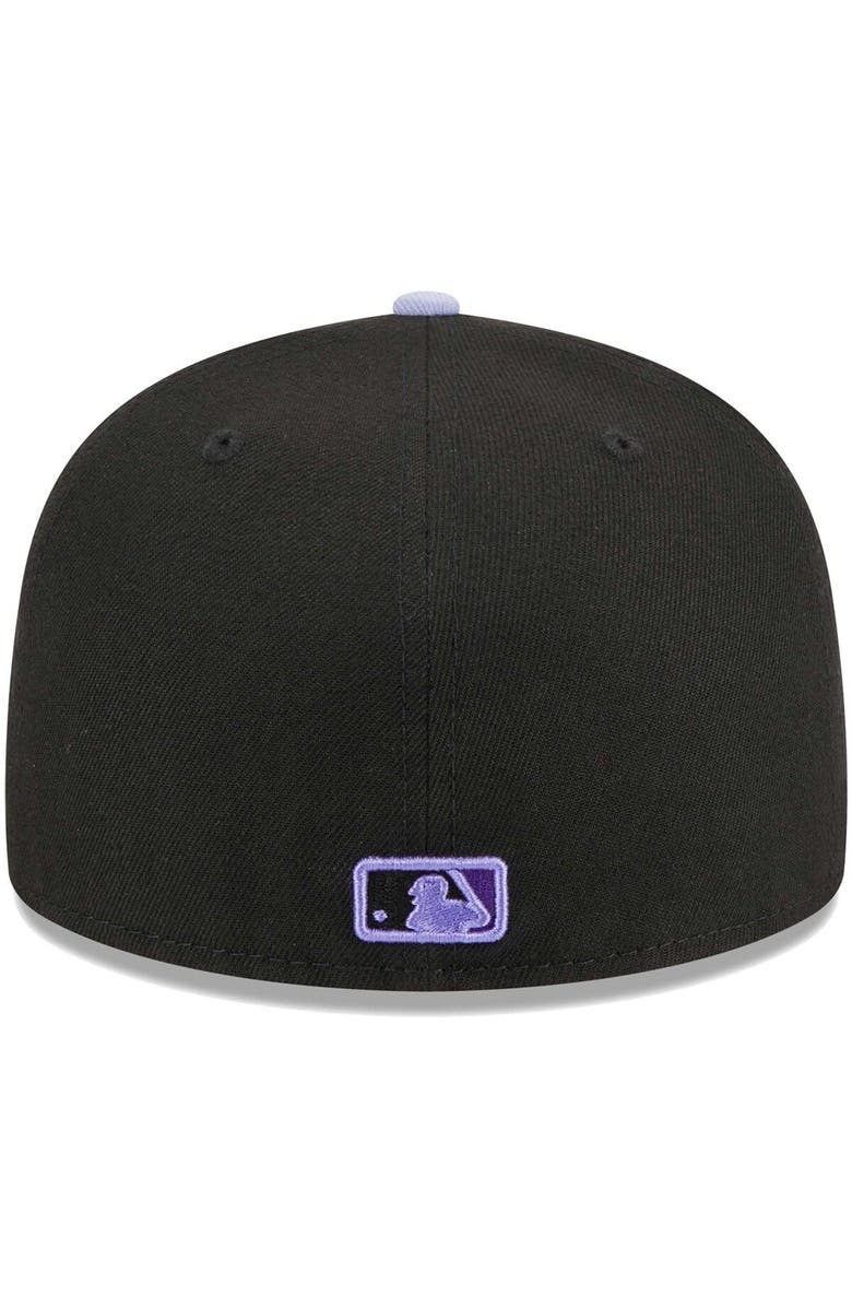 New Era Men's New Era Black Los Angeles Dodgers Pastel Undervisor 59FIFTY Fitted Hat, Alternate, color,