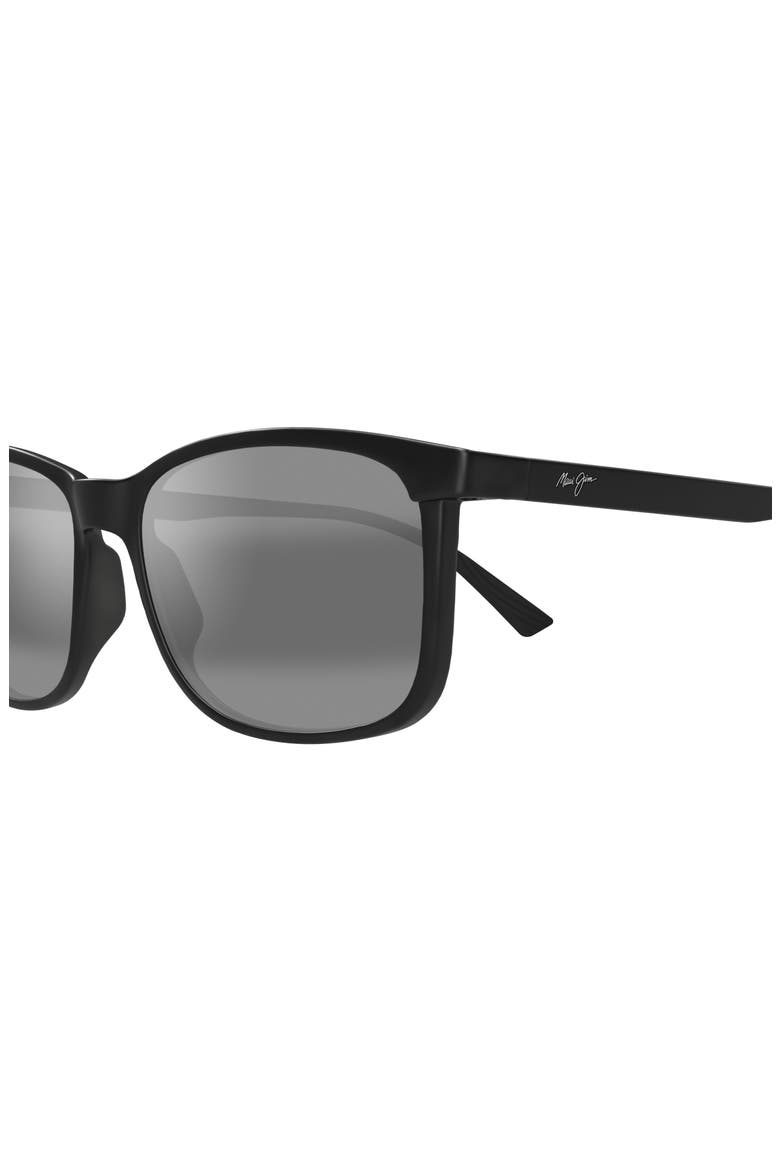 Hulili 57mm Polarized Rectangular Sunglasses, Alternate, color, BLACK/ NEUTRAL GREY