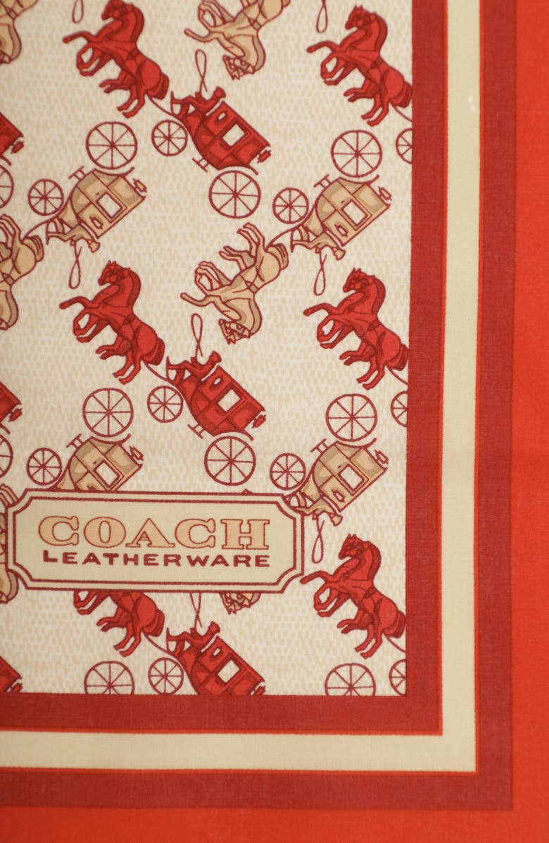 COACH Horse & Carriage Print Square Scarf, Alternate, color,