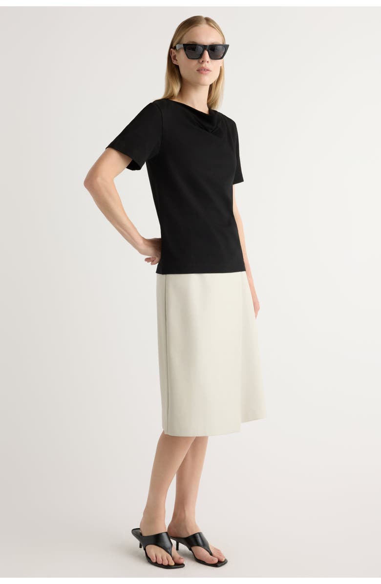 Modern Citizen Kendra Organic Cotton Cowl-Neck Tee, Alternate, color, Black